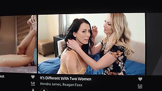 Girlsway - mischievous Danni Rivers taunts her bare-chested best friend Zoe Bloom during babysitter duty