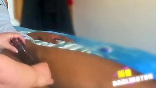 BBW Gilf Edging Black cock at home in the morning -  Swallows Huge Load From  BBC