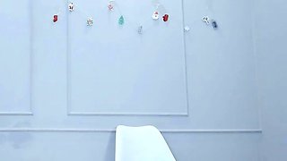 Hot chinese in red stockings