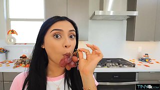 Tiny Slut Gets Her Pussy Basted At The Dinner Table - Ophelia Purr by TINY4K: Porn