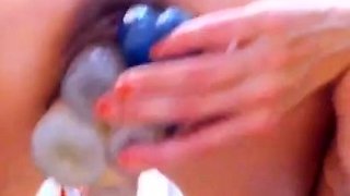 Dp loving close up hoe uses toys