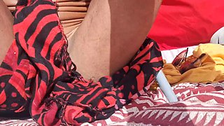 Hotsportfitboys Horny Exhibitionist Beach Cock Flash: Rough Stroke Sparks Massive Hard Boner