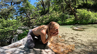 We Got Caught Fucking at a Waterfall with Facial & Cumwalk