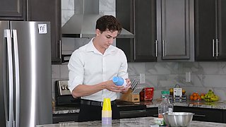 Busty slender teen stepsis fucks stepbro