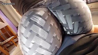 Step Sis Bubble Butt in Tight Shorts Makes Me Cum Twice - Hot Latina Amateur Doggy Style