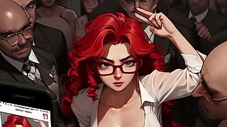 Public, anime porn, gangbang