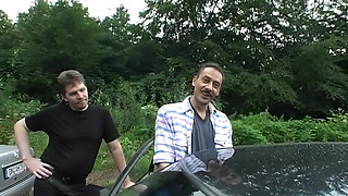 Wild Car Sex with Busty Blonde Getting Fucked Outdoor