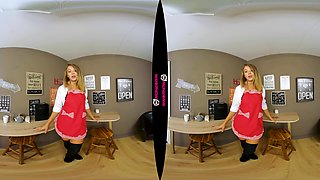 Espresso Wank - Big Tits Shaved Blonde - Sexlikereal