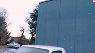 German granny persuaded to have sex on the street