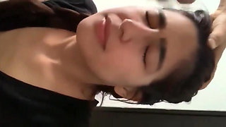 Desi BF Cum on Her Cute and Innocent Girlfriends Face Fuck