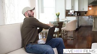 Luna Legend Foot Worship On White Sofa