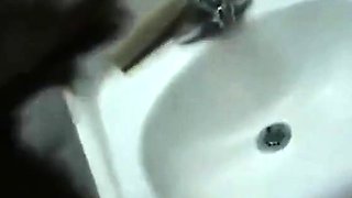 Getting an office bathroom blowjob with CIM and swallow