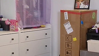 Stepdaughter Cleans in Tiny Outfit