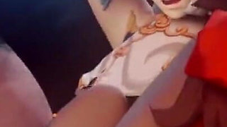 Shenhe Gets a Rough Anal Fuck by a Mitachurl and Gets a Huge Anal Creampie - Genshin Impact