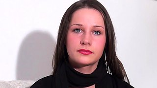 Busty brunette solo masturbation