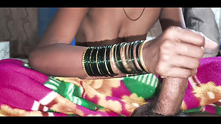 Marathi Wife Given Blowjob Husband to Thanks for Bangles