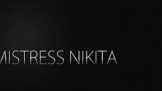 Hot brunette foot fetish play