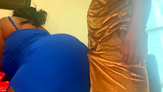 Dirty Diana gets fucked in her long blue dress