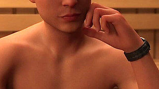 Having Fun with My MILF Stepmom Infront of a Stranger in public sauna - Midnight Paradise