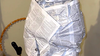 Newspaper Fetish - Wrapping Me in Newspaper
