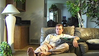 Hot Blonde Enjoys Passionate Sex on the Couch