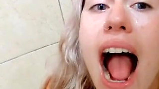Drinking Pee Yellow and Cum Swallow - Bathroom