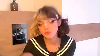 Cute Teen in Uniform Short Video