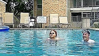 BBW Nurse Vicki Play Time in the Pool with Handsome Harry