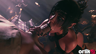 Shadowheart Baldur's Gate 3 Hot Sloppy Blowjob - Wet Messy 3D Animation