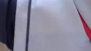 Mz31 - a Girl Tied and Suspended by a Red Rope Reaches Orgasm.