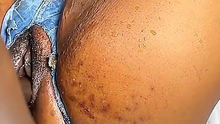 Big Ass Ebony Teen 18yo Creams & Squirts All Over a Big Black in Her Ripped Jeans!