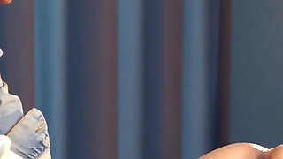 Femdom fisting slave in chastity belt