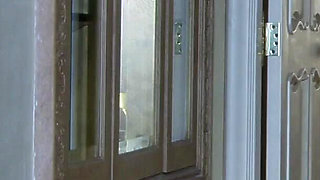 House-wife Pinned on the Wall for a Rough Doggystyle Nailing