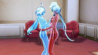 Arlecchino indulges in Furina's slimy pleasures