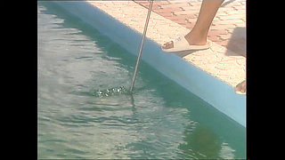 Morning Sex with Loud Moaning by the Pool