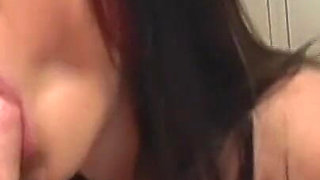 Drooling MILF Deepthroats Throbbing Cock in Sloppy Session