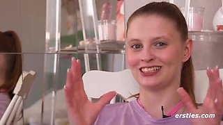 Cute Redhead Skylar S Plays with Vibrator on Her Shaved Pussy - Solo Masturbation