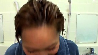 Spy Camera Watches Big Tit Amateur Milf In The Shower