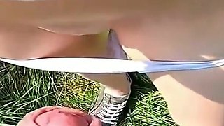 Step Mom Squirts Accidentally While Helping Stepson to Cum in Her Panties