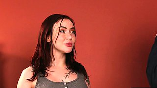 Bigtitted voyeur babe whatching jerk off