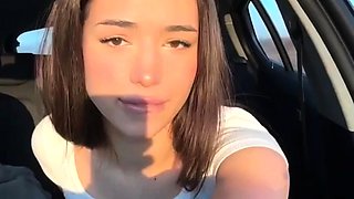 Girlylana Playing With Her Pussy In The Car