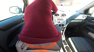 Wife Wants to Fuck in the Car and Rides My Hard Cock for a Nice and Wet Creampie
