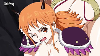 ONE PIECE HENTAI, NAMI, ROBIN Y LUFY