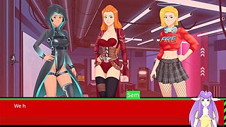 Busty anime hentai vtuber shows off in a playful session