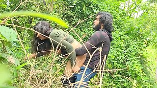 Malayali Couple Wild Outdoor Sex in Forest - Desi Village MMS 4K