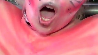 Courtney Cummz and Angel Vain are lesbians who are having fun with their pussies in masks