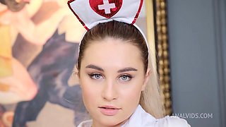 First Triple penetration and waterfall pee on WhiteNeko! DAP