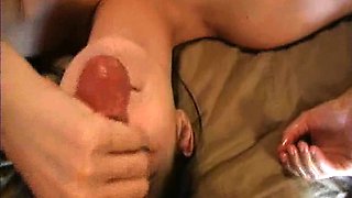 ShesNew Amateur brunette girlfriend POV blowjob handjob
