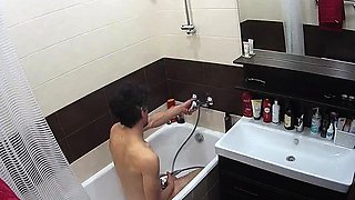 Dorm room blowjob and fuck on hidden cam
