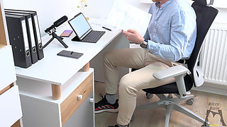 Secretary Ritzy Punished by Her Boss Rough Deepthroat Blowjob for Missed Deadline and a Messy Cum-face Finish